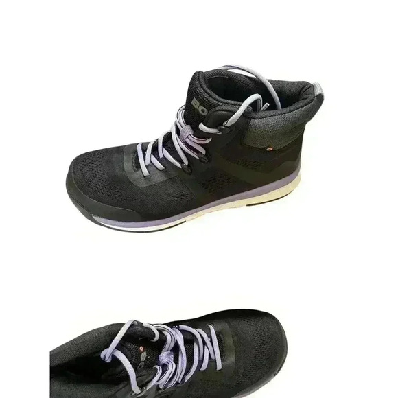 Bogs Sandstone Knit Mid TR Women's 9 Black Purple Composite Safety Toe Work Boot - Picture 5 of 12